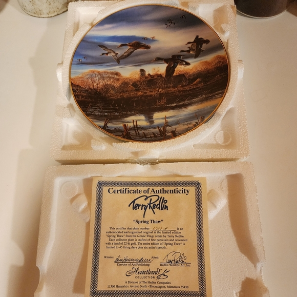 Terry Redlin "Spring thaw" collector plate - Picture 2 of 5